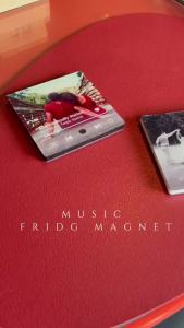Custom Music Fridge Magnets with Photo - Personalized Picture Magnets for Refrigerator with Album Cover - Idea Gifts for Couples Music Lovers on Anniversary Valentines Day Christmas