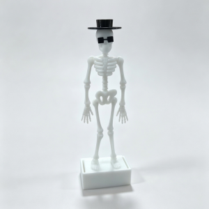 ED Wear Hat Sunglasses Dancing Skeleton Aquarium Bubbler Plastic 3D Printed Dynamic Skeleton Bubbler Creative with Air Tube Fish Tank Dance Skull Ornament Halloween Decor