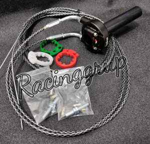SLONGSONG GAS SPONTAN+2 KABEL GAS+2 STELAN L GAS CROME UNIVERSAL SEMUA JENIS MOTOR BISA PAKAI/KUNING