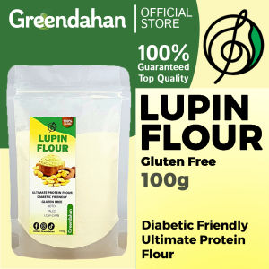 Greendahan Lupin Flour 100g  | 250g -  Non GMO Gluten-Free Low Carb Keto Low Calorie Fiber and Mineral Rich