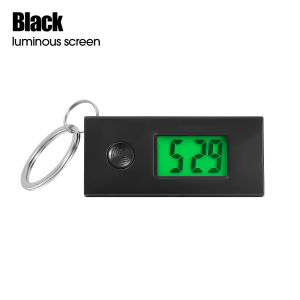 Silent Luminous Digital Electronic Clock with Keychain Hanging Mini Portable Student Exam Study Work Desktop Clock Green Backlight LCD Display