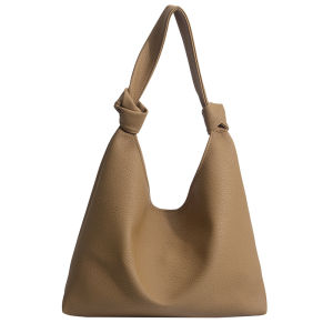 IELGY กระเป๋ากระเป๋าขนาดใหญ่ผู้หญิงหนังแบบเรียบง่ายนิ่มสไตล์เรโทรสีน้ำตาลความจุขนาดใหญ่กระเป๋าสะพายไหล่เดินทาง