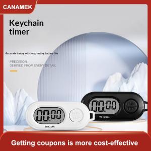 【CANAMEK】 Dừng hẹn giờ thể thao dừng hẹn giờ Keychain với màn hình LCD kích thước bỏ túi trang trí kỹ thuật số Đồng hồ đếm ngược cho các kịch bản khác nhau