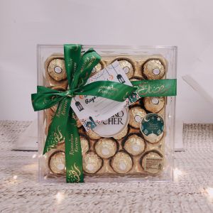 FERRERO GIFT - Hampers Coklat Ferrero Rocher 24pcs Idul Fitri - Hampers Ramadhan - Kado Lebaran Murmer - Bingkisan Kado Snack HR023