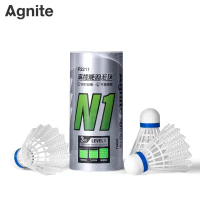 Agnite Kok Badminton / Kok Bulutangkis / Shuttlecock Bahan Nylon Isi 3 F2211