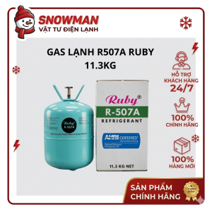 Gas Lạnh R507A Ruby 11.3KG – Môi Chất Làm Lạnh Cho Kho Lạnh Tủ Đông Hiệu Suất Ổn Định
