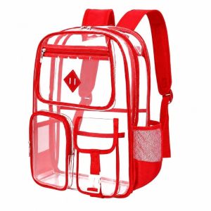 DOOUR Nhiều túi Ba lô PVC trong suốt Trong suốt Chống thấm nước Ba lô đi học Sành điệu Nhẹ Túi sách trong suốt Trường học Du lịch Phòng tập thể dục