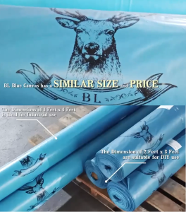 TANGO Canvas (Blue PE Sheet) 0.12mm x 50FT