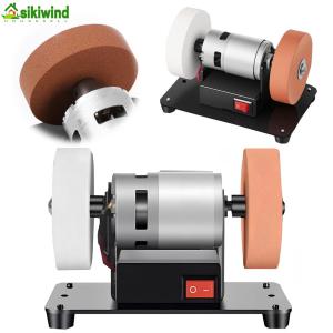 Electric Mini Bench Grinder 7 Inch with Adjustable Speed for Metal Wood and Stone Finishing Tasks