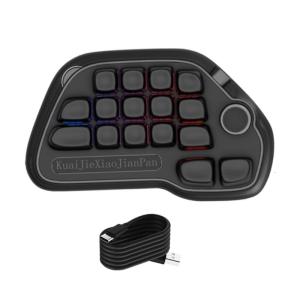 Programmable wireds Mechanical Numpad 17 Key Hot Swappable USB Number Pad with RGBs Backlighting and PBT Keycaps Laptop PC