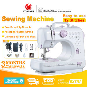 【Local+Ready Stock】Mini Sewing Machine 12 Stitches Sewing Portable Handheld Home Electric Sewing Machine Multifunction Electric Replaceable Presser Foot Motor Sewing Machine Set.