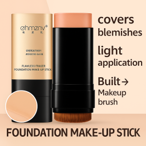 Double-Headed Concealer Foundation Stick Long Lasting Non Smearing Waterproof Swea Skin-Nourishing Foundation Cream 可以持妆一整天