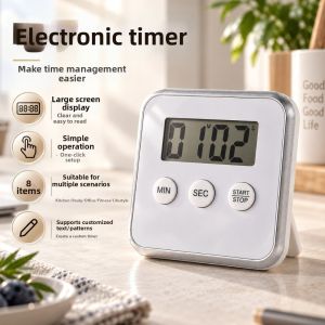 OEUVR Large LCD Display Digital Kitchen Timer ic Mount Loud Alarm Digital Mini Timer Reminder Accurate Electronic Timer Cooking