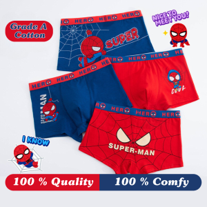 B&B 2-12Years Spiderman Kid Boy Underwear Panties Children Boys Boxer Pikachu Inner Wear Soft Cotton Seluar Dalam Kanak Lelaki