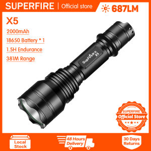 SUPERFIRE X5 (10W) LED Flashlight High Power Waterproof Long Shots Lamp Torch Light Outdoor