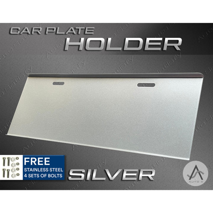 “1 PAIR” UNIVERSAL CAR PLATE HOLDER/FRAME STAINLESS STEEL Lazada PH