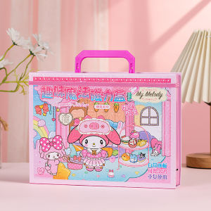 Sanrio Upgraded Dress-Up Magnet Quiet Book With Drawing Board Princess Girl DIY Children Kids Gift Set