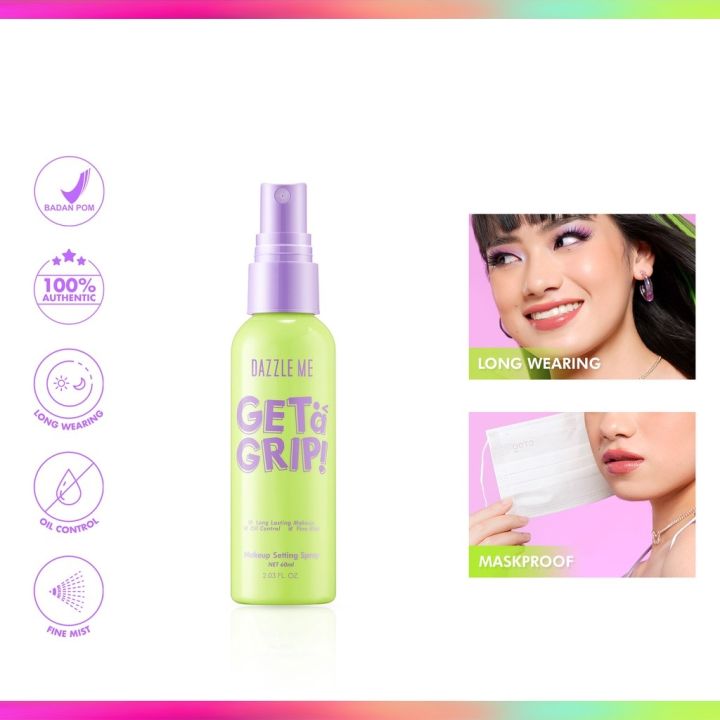 DAZZLE ME Fine Mist Get A Grip Make Up Setting Spray  Long Lasting