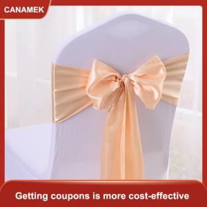 【CANAMEK】 Khăn choàng sa tanh đầy màu sắc nơ ghế đám cưới chất lượng cao khăn choàng ghế đồ trang trí tiệc sinh nhật khách sạn biểu diễn bán sỉ