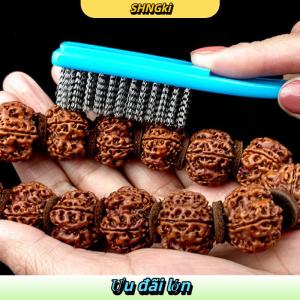 SHNGki Dây bàn chải lông bàn chải Nano bàn chải lụa W Silicone xử lý Grip cho rỉ sét wielding xỉ bụi bẩn sơn chà với làm sạch sâu
