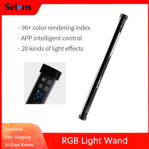 Selens 30/60cm LED Camera Light Stick Live Photography Hand-Held Fill Light Drawing Rgb Stick Ice Light Color Atmosphere Portrait Video Outdoor Portable Tiktok Vlog Shooting Drag Lighting