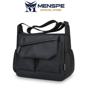 MENSPE กระเป๋าสะพายไหล่ผู้ชายขนาดใหญ่ความจุถุงส่งสารธุรกิจถุงเดินทางกันน้ำกระเป๋าเดินทางข้ามร่างกายน้ำหนักเบากระเป๋าสบาย ๆ กีฬาพักผ่อนหย่อนใจกระเป๋าถนน