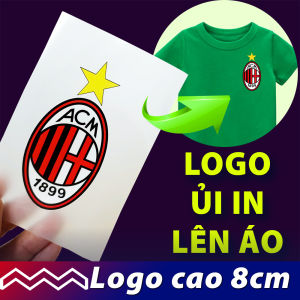 Logo IN lên vải và áo. Logo AC Milan cao 8 cm. LOGO ỦI NHIỆT. Dùng bàn ủi in lên vải áo