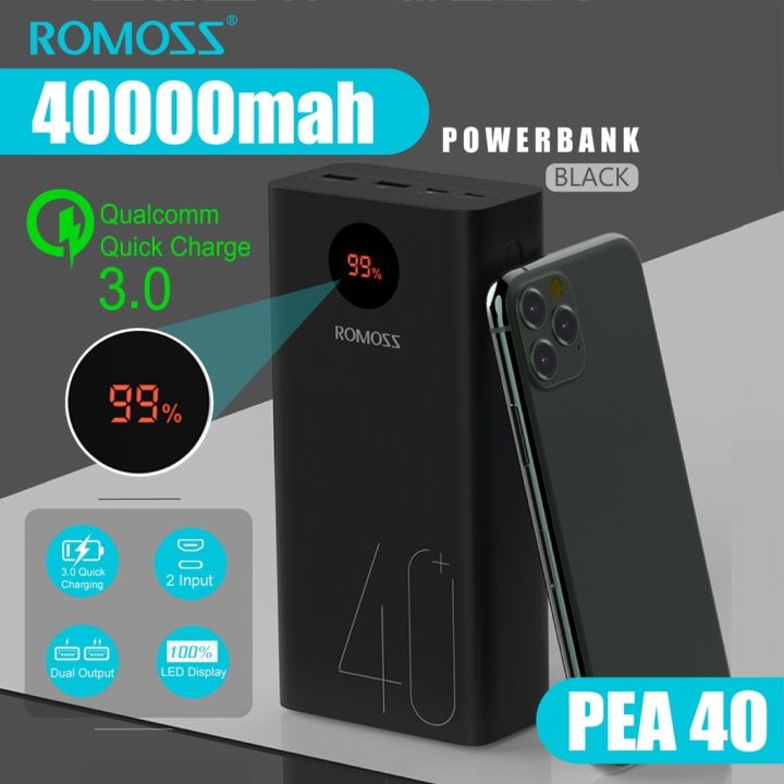 Romoss Zeus 40000mAh Power Bank - Black