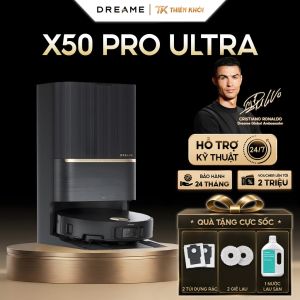 Robot Hút Bụi Lau Nhà Dreame X50 Pro Ultra | 30.000Pa Lau Nước Ấm Chống Rối AI Tránh Vật Cản
