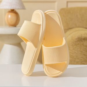 [Free Shipping] Simple striped sandals for women summer home use indoor bathroom slippers lightweight non-slip couples slippers for men