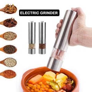 ANGY  Portable Refillable Stainless Steel Grinding One Handed Operation Spice Grinder Grinder Mill Kitchen Tools Salt Pepper Mill