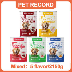 PET RECORD Dog Wet Food Dog Food Can Wet Food Dog Nutrition Canned Chicken Beef Vegetable Mousse 430g（Suitable for all varieties）