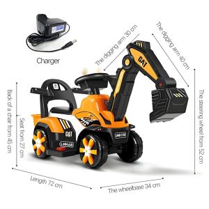SG Local Delivery Rechargeable Electric Excavator OR Manual Operated Excavator Ride On Toy Car SAFETY MARK Charger
