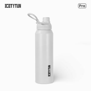 ICETYTUN 33oz Polar White Wide Mouth with Cap Lid 18/10 Stainless Steel Triple Wall Tumbler Flask