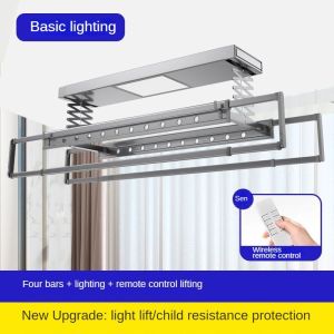 Electric Hanger Dryer Automated Laundry Rack System Automatic Clothes Hanging Rack Electric-Drive Airer Lifting and Inligent Remote Control Automatic Laundry Rack 电动晾衣架