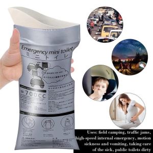 700ML Portable Camping Pee Bags Disposable Emergency Urinal Bag Traffic Jam Portable Urine Vomit Bag