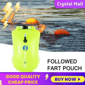 COD [Free Shipping] 20L Life Buoy Storage Bag PVC Inflatable Water Floating Bag with Belt 12KG Buoyancy Lightweight for Boating Kayaking