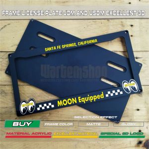 FRAME LICENSE PLAT CUSTOM JDM AND USDM MOON EQUIP PED BLACK