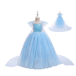 [Brandedbaby] 4T-9T Kostum Frozen Elsa Premium Terbaru / Dress Elsa Fashion Perempuan / Gaun Ulang Tahun Anak Glitter Tulle