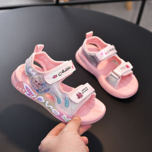 Dép Sandal Cho Bé Gái 3-12 Tuổi Dép Xăng Đan Công Chúa Đế Dẻo In Họa Tiết Màu Pastel Siêu Dễ Thương