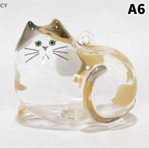 GY🌠🌠🌠 Memorial Cat Hair Storage Container Cat Shaped Keyring Portable Handmade Doll DIY Keychains Accessories