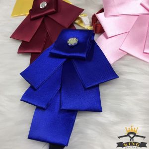 Cà vạt nơ đeo cổ nữ KING dây đeo móc cài vải mịn cao cấp cho học sinh công sở giá rẻ X09 X08 X007 X070 X07 X17 C24