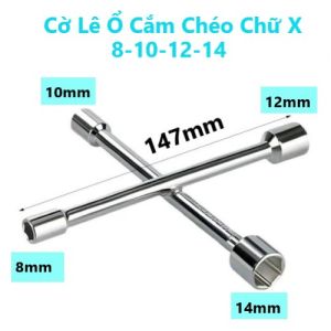 Cờ Lê Ổ Cắm Lục Giác Chữ Thập Hay Cờ Lê Chữ X 8-10-12-14mm/ 12-13-14-17mm Dụng Cụ Vặn Đai Ốc Chuyên Dụng