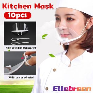 ELLE Plastic Kitchen Mask Transparent Mask 10pcs Chef Masks