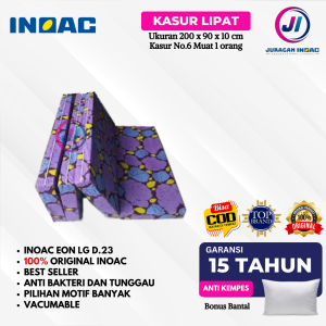 ( 90 x 10 x 200 ) Kasur Lipat Original INOAC EON D.23 LG ( hijau terang ) tebal 10cm Garansi Resmi 15 tahun Gratis Bantal