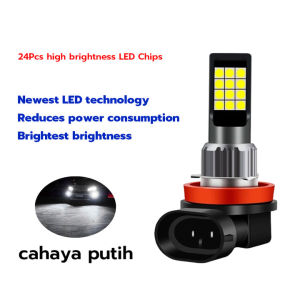 【COD+Ready Stock】Lampu LED Fog Lamp 35W 2Pcs Warna Untuk Headlight Fog Lamp 35W 12V Mobil Putih + Cahaya Emas Lampu Mengemudi Bohlam H7