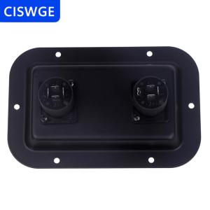 [COD] CISWGE Tấm ổ cắm Hộp nối Clip Guitar kép lớn cho PA Tủ loa ổ cắm Hộp nối Clip phụ kiện