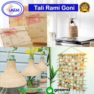 Tali Rami 2mm 3mm / Tali Goni Vintage / Hemp Rope / Jute Rop Dekorasi 2ply 3plr per Roll