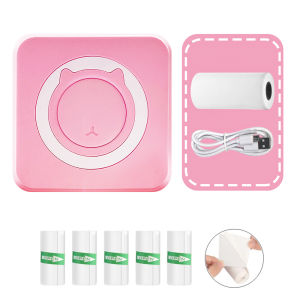 HOMIN เครื่องปริ้นพกพา เครื่องปริ้นเตอร์พกพา ไม่ใช้หมึก ปริ้น เครื่องปริ้นสติ๊กเกอร์ ปริ้นใบเสร็จ พิมพ์สติกเกอร์ เครื่องพิมพ์ฉลาก