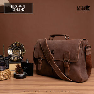 Tas Selempang Laptop REVEN LAPTOP BAG Kulit Sapi 100% Import Waterproof 14 inch Elegan KerenTerbaru